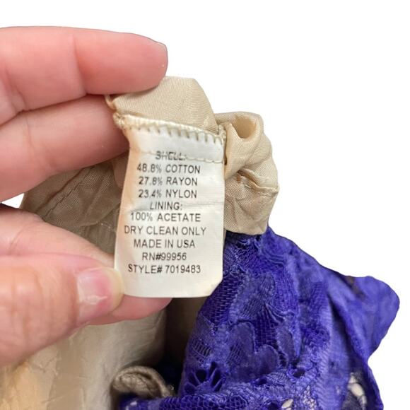 Shoshanna Purple Lace Sleeveless Dress - Picture 7 of 10